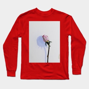 The Rosebud - Sweet Pink Rose - Still Life Long Sleeve T-Shirt